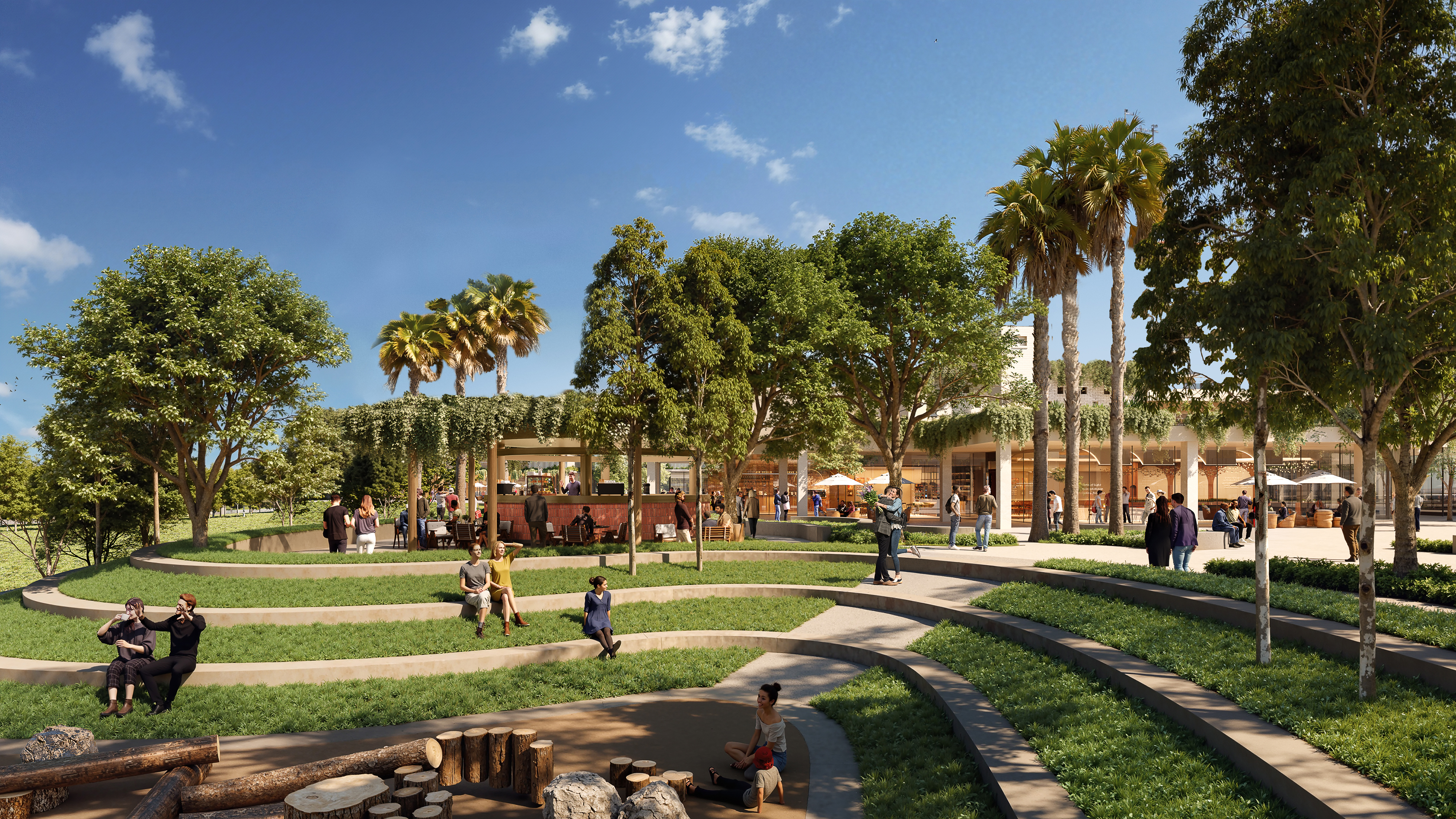 Future Toombul public space artist impression
