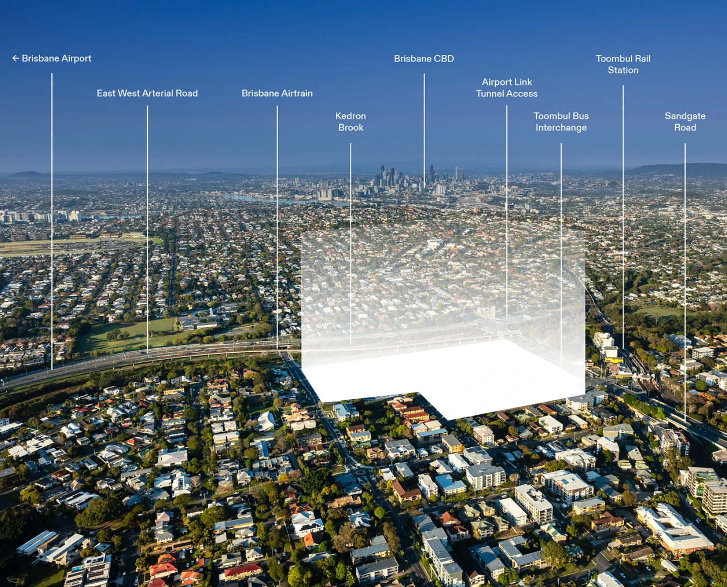 Toombul site location map