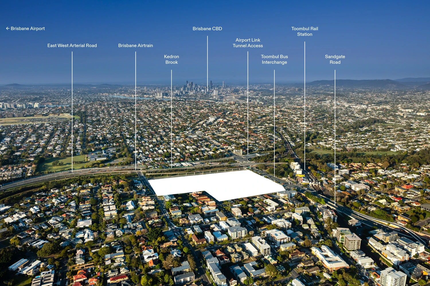 Toombul site location map